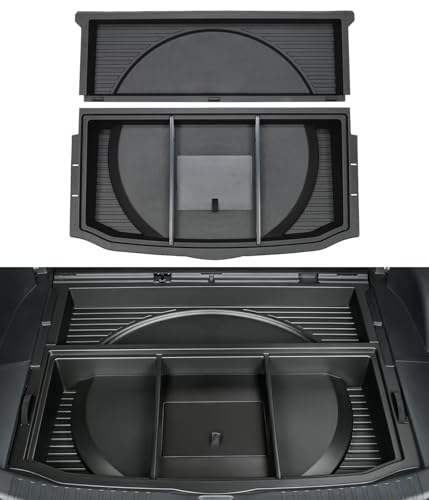 Image of For 2026 Toyota RAV4 Trunk Hidden Storage Box, SUV Insert Cargo Rear Hatch Organizer, Extra Space fits RAV4 LE XLE XSE TRD Hybrid Under Cargo Floor Storage Accessories