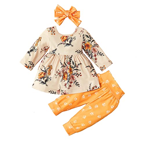 Image of Weimuyuan Newborn Infant Baby Girl Clothes Baby Girls' Pant Sets Floral Outfits Cute Baby Clothes Girl