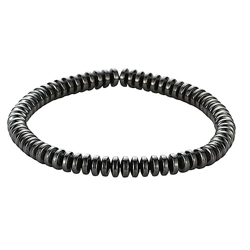Bracelet en pierre naturelle véritable de 8 mm et perles plates élégantes pour homme et femme