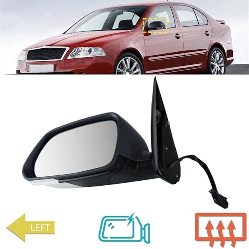 Rétroviseur Octavia MK2 2004-2008 gauche chauffant électrique avec indicateur apprêté