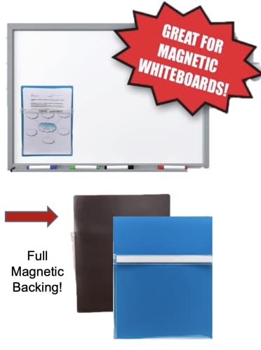 Charles Leonard Magnetic Pockets 26400, Holds Up To 2.5 Pounds, 4-Pack, Assorted Colors, 4 Pack #TOP5