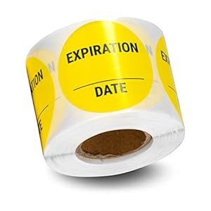 300 Labels – Expiration Date Stickers, 1.5 inch Circle Dot Small Blank Food Date Labels for Food Containers/Freezer Storage/Restaurants/FoodSaver/Food Service Prep Label – Food Rotation Labels