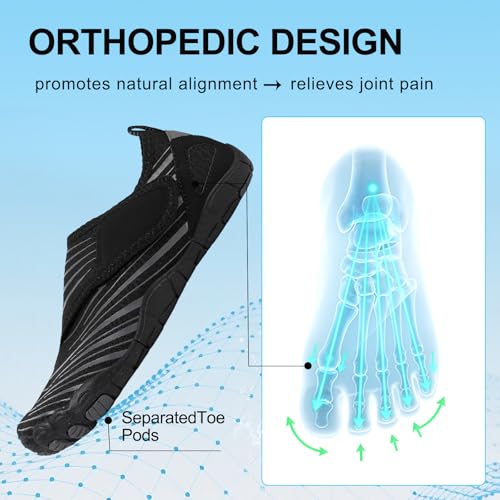 Image of Voyabarefoot Shoes for Women Men 2026 Upgrade Wide Toe Box Barefoot Hiking Sandals,Non-Slip Adjustable Water Shoes for Beach Walking Travel, Comfortable Slip On Walking Shoes
