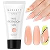 Makartt Poly Nail Gel: 50ML Nude Builder for Extension, Trending Stylish Elegant Colors for All Season, 3D Molding Hard Gel Manicure – French Press