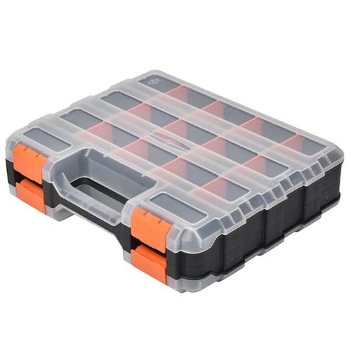Mallette de rangement plastique transparente pour vis boulons et clous