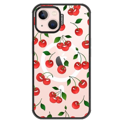 Coque iPhone 14 et 13 MagSafe MOSNOVO Cerise Mignonne antichoc