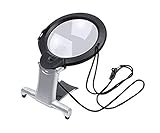 Lupa con luz: esta lupa tiene 2 luces LED integradas con un interruptor de encendido/apagado. Perfecto para consultar pequeños textos, imágenes, periódicos e instrucciones farmacéuticas.
