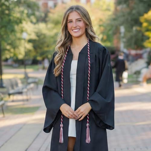 Image of GraduationMall Graduation Honor Cord 68 inch MaroonWhite