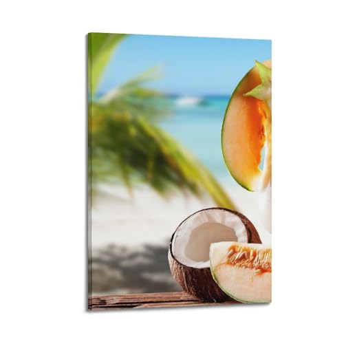 Poster mural décoratif fruits koanga tableau toile moderne chambre coucher 60x90