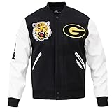 Pro Standard Mens College Grambling State University Classic Chenille Varsity Jacket Black/White L