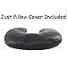 Pro Goleem Satin Nursing Pillow Cover Silk Feeling Soft Feeding Pillow Slipcover for Breastfeeding Moms Fits Standard Infant Nursing Pillow or Positioner Black