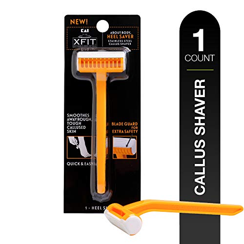 Kai About Body XFIT Heel Saver Stainless Steel Callus Shaver for Men; Includes 1 Heel Shaver; Smooth Away Rough Thick Callused Skin on Heels Foot Scraper for Callus Removal; Dead Skin Remover for Feet Kai About Body XFIT Heel Saver Stainless Steel Callus Shaver for Men; Includes 1 Heel Shaver; Smooth Away Rough Thick Callused Skin on Heels Foot Scraper for Callus Removal; Dead Skin Remover for Feet