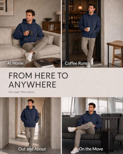 Image of Nobero Heavy Duty Oversized Solid Hoodie for Men | Hoodies for Men | Oversized Fit | Solid Colour | Thick Fleece Fabric | Drawstring Hood