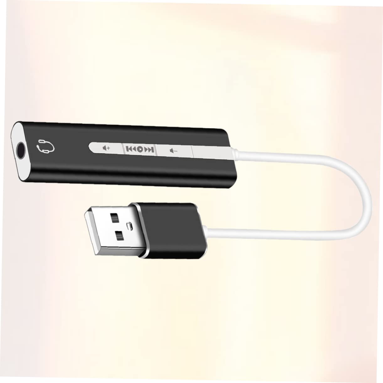 OSALADI 3pezzi Scheda Audio Usb Con Microfono e Cuffie Scheda Audio Esterna Per Computer Nera