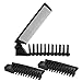 Foldable Combs in Bulk Individually Wrapped, Travel Pocket Hair Comb, Folding Hair Brush Double Headed, Brush Comb Styling Tool for Men Women Combs, Black (One Size, 20, Count)