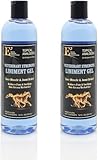 E3 Veterinary Strength Liniment Gel for Sore Muscle & Joint Relief - Reduces Pain & Swelling - Horse Liniment for Humans & Pets - Arthritis Aid - Non-Greasy Herbal Formula- Topical Analgesic (Two)