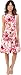 Maggy London Women's Painted Floral Cotton Fit and Flare with Bateau Neck Dress