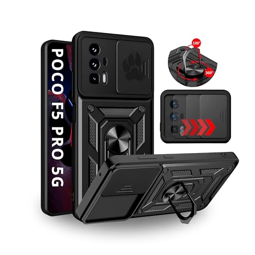 Capa Capinha Armor Anti Choque Ring Luxo Para Poco F5 Pro 5G (Tela 6.67) + Anel Giratório + Proteção De Câmera - Proteção Militar