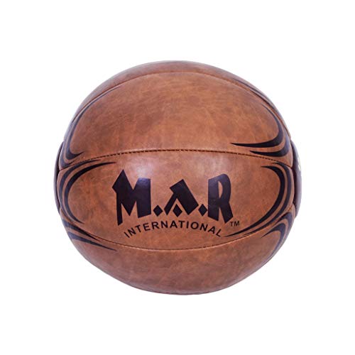 MAR | Synthetic Leather Medicine Balls, Essential Home Gym Fitness Equipment for Abdominal Strength and Muscular Endurance Improvement, Workout Ball for Exercise & Training (3kg) - Image 2