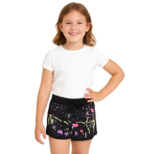 A2Z 4 Kids Girls Shorts 100% Cotton Dance Sports Trendy Fashion Summer Hot Short - Girls Shorts 426 Pastel Splash 9-10