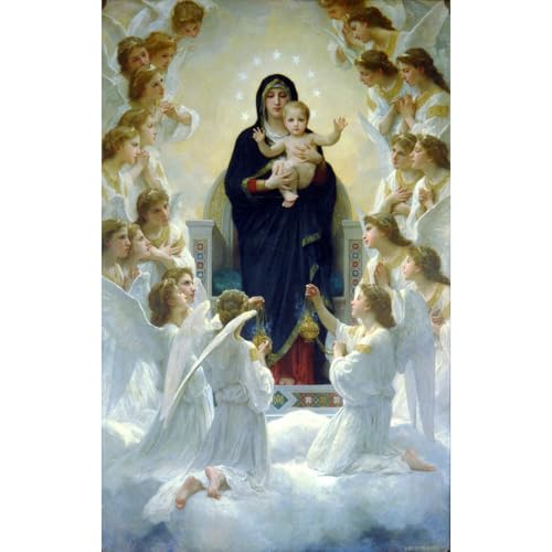Affiche roulée La Vierge avec des anges ARTICULOZY 76x101 cm pour salon