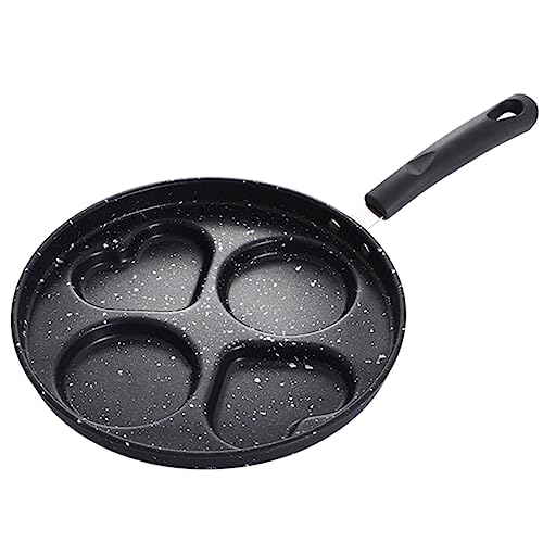 BEBEMOKO Sartén Antiadherente Multifuncional para Pancakes y Huevos de Cuatro Cavidades para Desayunos Rápidos y Prácticos