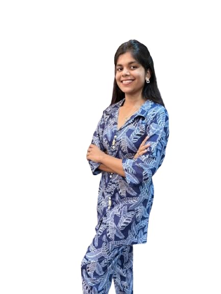 Elegant Swami Collection: Cotton Co-ord Set for Women Blue-picture-17
