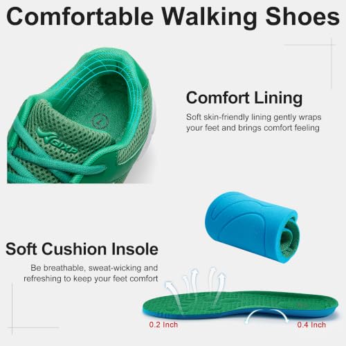 Image of Alicegana Womens Comfortable Walking Shoes: Lightweight Breathable Womens Sneakers for Daily Walks - Non Slip Casual Tennis Shoes for Work Commuting