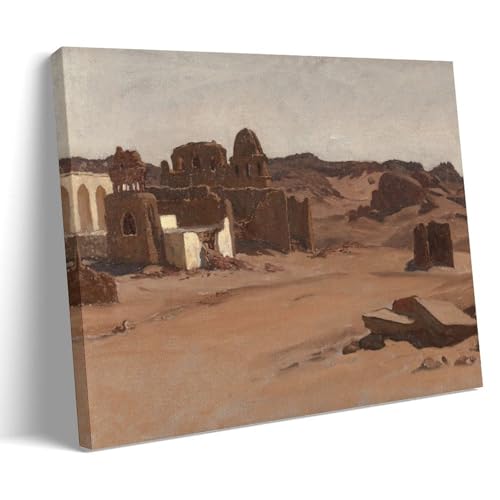 Art mural paysage désertique historique pour salon tableau Égypte Elihu Vedder cadre 20x30