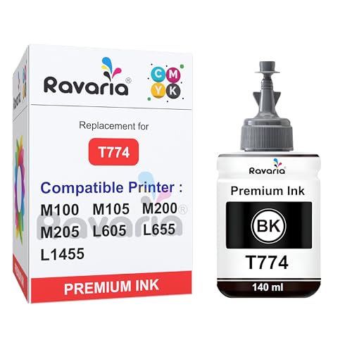 Image of T774 / T7741 Compatible Ink for Epson Printer M100, M105, M200, M205, L605, L655, L1455 Printer (T774 Ink 1 Pcs)