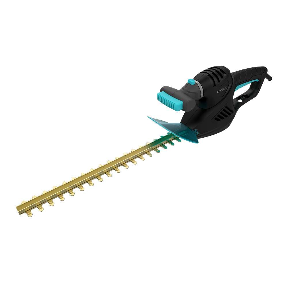 Cecotec Cortasetos Longitud Corte hasta 45cm TitaniumSword 450. 500W, Motor sin Escobillas, Brushless, Cuchillas de Titanio, Ramas hasta 16mm, Mando Rotatorio, Sistema de Encendido de Seguridad