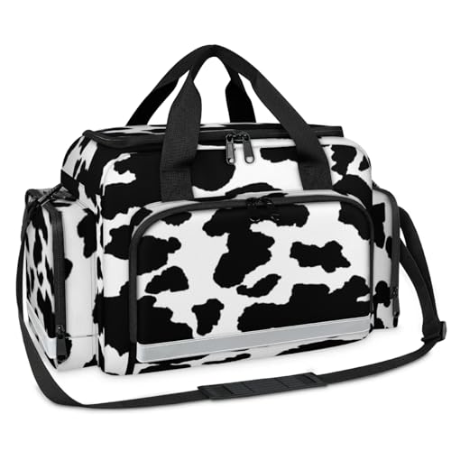 GzLeyigou First Aid Bags Empty, Animal Cow Print Emergency Bag First Aid Kit Multiple Compartment Kit Carrier On Call Trauma Bag For Paramedics Emergency Medical Supplies Kit