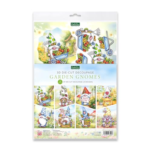 Nains de jardin Katy Sue en papier A4 pour fabrication de cartes artisanales