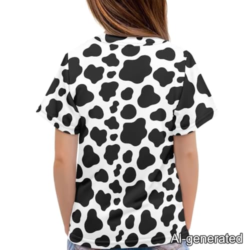 Image of Renewold Kids Novelty T-Shirt for Girls Boys Short Sleeve Crewneck Summer Tee Soft Breathable Graphic Shirt for Age 2-16