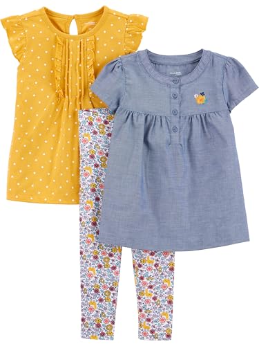 Simple Joys by Carter's Baby and Toddler Girls' 3-piece Playwear Set