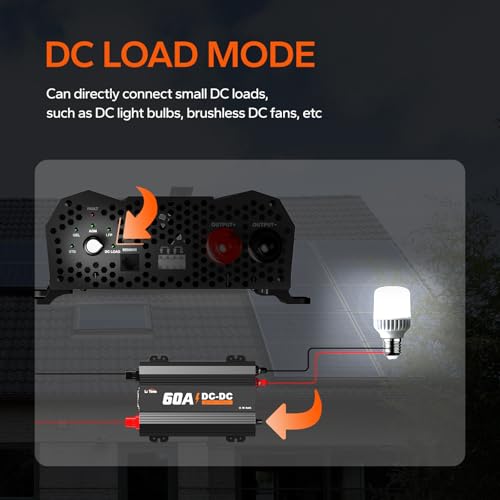 LiTime Carregador de bateria de 14,6 V 60 A CC para CC adequado para baterias de 12 V LiFePO4, chumb