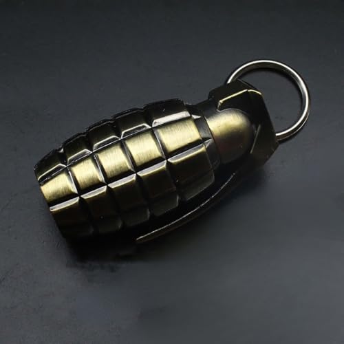 Image of Smoke King Grenade Match Kerosene Lighter | Waterproof Refillable Flint Fire Starter Keychain | Outdoor Survival Tool (Fuel Not Included)