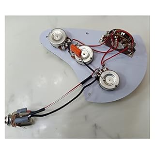 KESHUO Faisceau câblage Guitare électrique Pickups De Guitare Harnais De Câblage Guitare 250K Potentiomètre d'arbre De… – Image 4