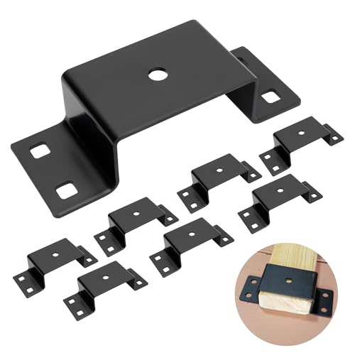 Lonffery Trailer Stake Pocket - 8PCS Trailer Side 2x4 Brackets for Wood Utility Trailer Accessories Trailer Side Pocket Tie Down Stake Pocket Accessories