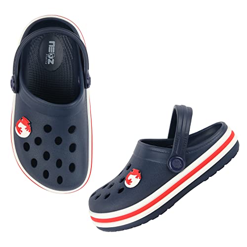 URJO BEACH Kid's Clogs/Sandals With Adjustable Back Strap Made with Levirex for Extra Comfort and 40% Less Pressure Anti Skid Comfortable Waterproof Daily Mules Clogs/Sandals for Boy's & Girl's (Urjo by Neoz)