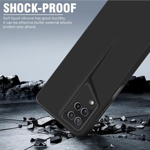 Image of WOW IMAGINE Slim Back Cover for Samsung Galaxy F12 | A12 | M12 | Blade Series Ultra Thin Case with Lightweight Design | Camera Protection | Soft Matte Silicone Flexible Mobile Case - Black