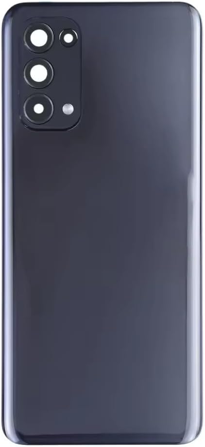 for Oppo Reno5 4G CPH2159 Back Cover Spare Parts Rear Case Back Battery Cover Door Housing (Black)