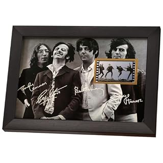 veratwo Signed The Beatles Poster Framed Photo Gift 8×6 Inches - Les Beatles, Paul McCartney, John Lennon, RIngo Starr, George Harrison