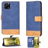 jioeuinly Case for Huawei Nova Y61 Case Compatible with Huawei Nova Y61 Phone Case Flip Stand Cover PU Leather BF11 Wallet Case Blue