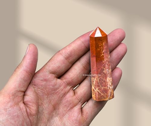 Image of Amazing Gemstone Brecciated Jasper Crystal Towers ~ Natural Healing Crystal Point Obelisk for Reiki Healing and Crystal Grid (2 inch to 3 inch INCH)