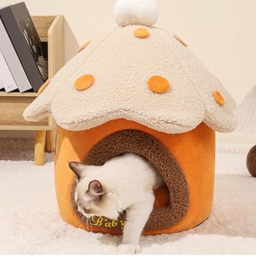 Lit pour chat confortable contre le froid avec son coussin amovible lavable