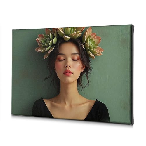 Décoration murale de salle de bain pour ambiance spa avec affiche femme 30 x 40 cm
