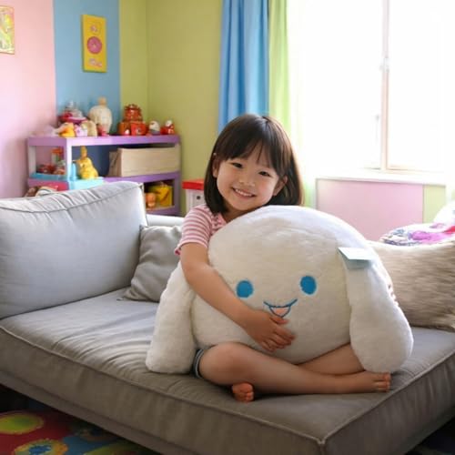 Image of Jumbo White Rabbit Plush Pillow - 29 Inch Large Squishy Giant XXL Stuffed