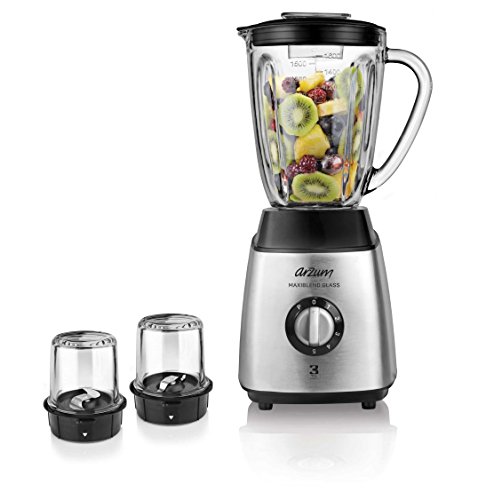 Preisvergleich Produktbild Arzum AR1056 MAXIBLEND Glass JUG Blender, Inox