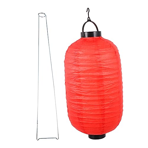 ELAYARD 日式発光冬瓜灯籠 装飾用紙製ランタン 省エネ電池式 和風パーティ